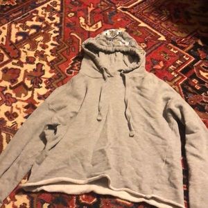 A cropped hoodie.
